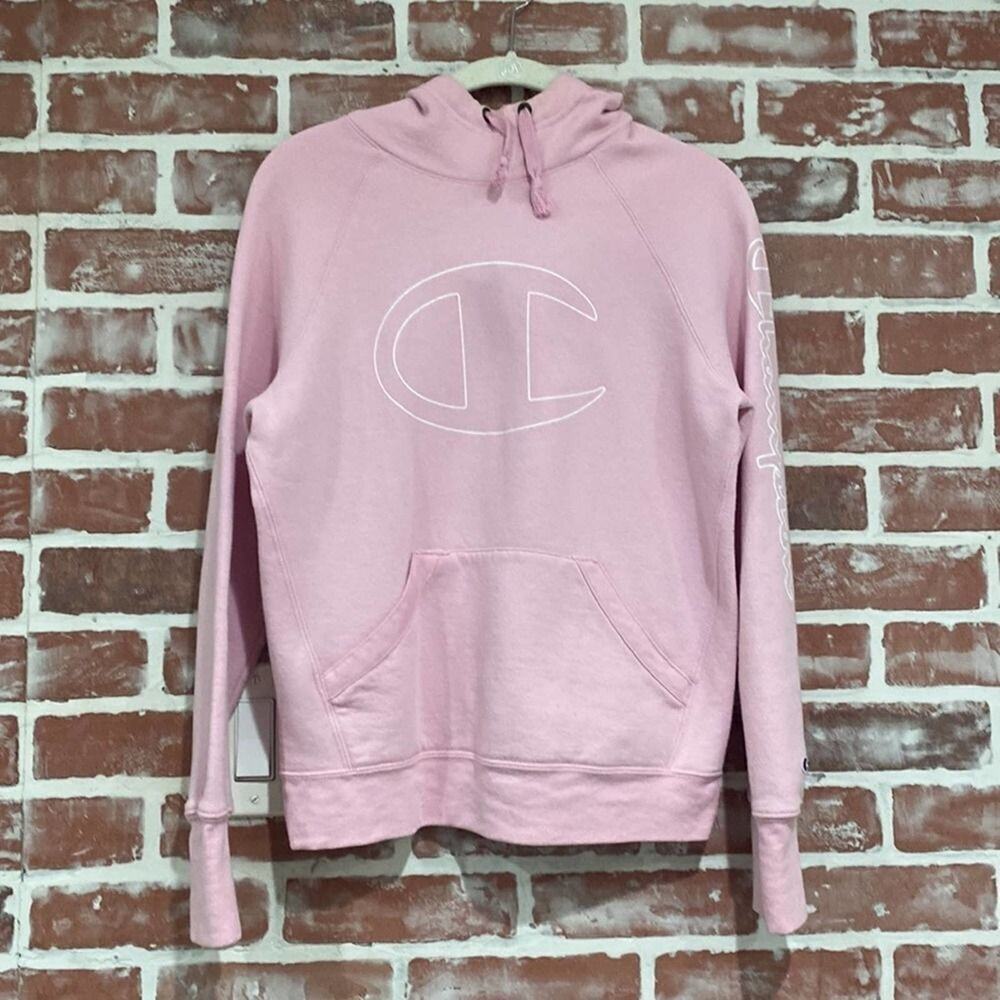 Champion Pink Hoodie XS Logo Pullover Sweatshirt Women’s Athleisure